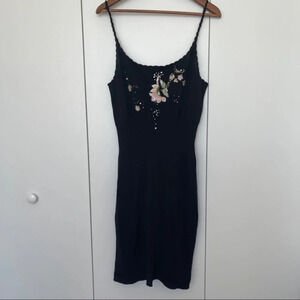 Dress strapless elastanne L black sparkling Étincelle